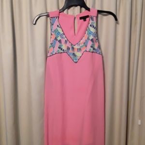 A pink city triangles dress